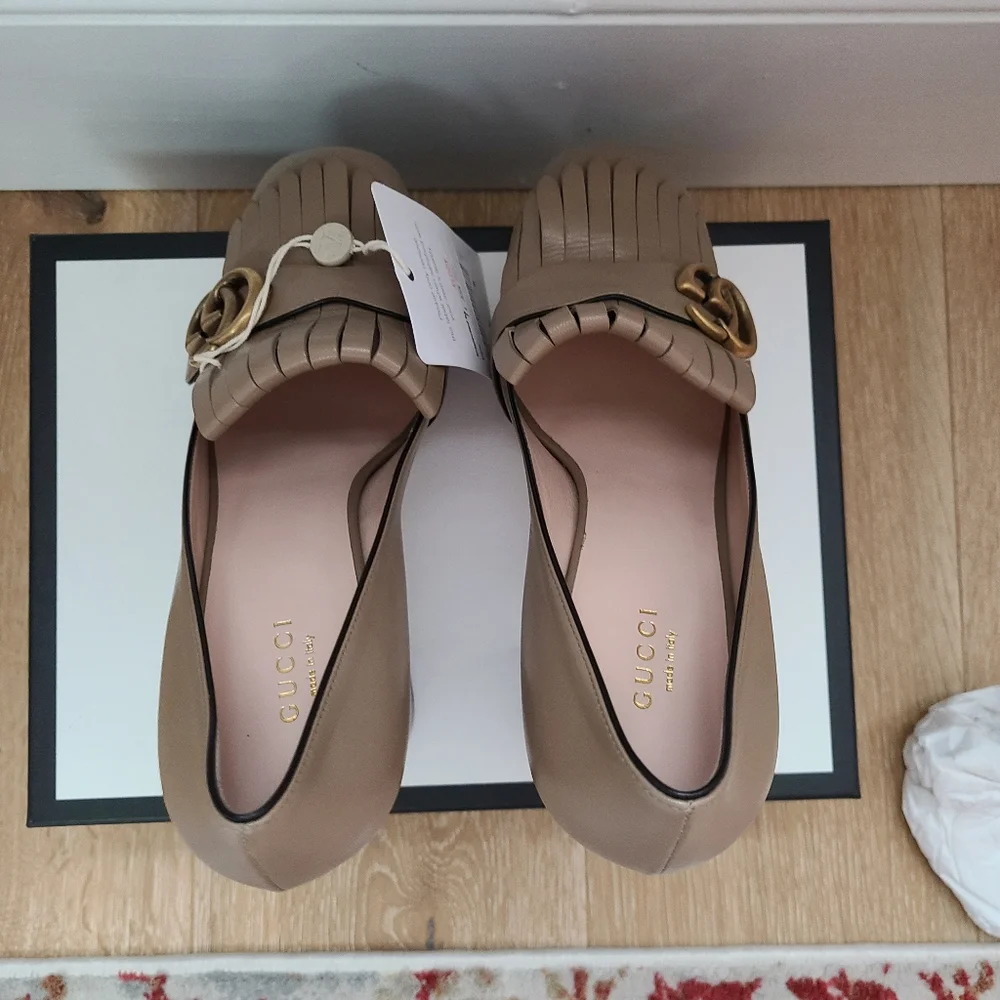 Gucci Marmont GG Platform Fringe Pump - Picture 4 of 16